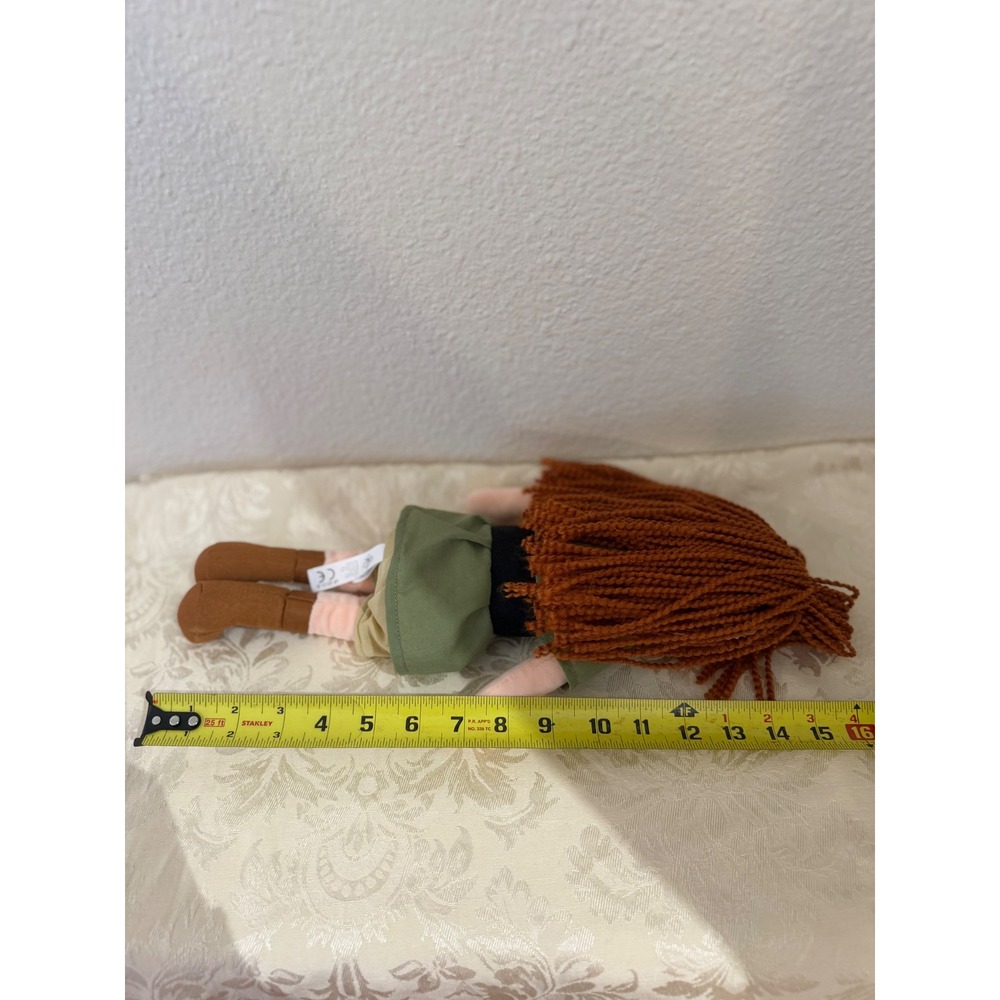 The Petting Zoo Plush Rag Doll Red Yarn Hair Park Ranger Explorer Green 15in - Picture 4 of 10